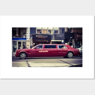 Red Limousine in Koreatown, Manhattan, NYC Posters and Art